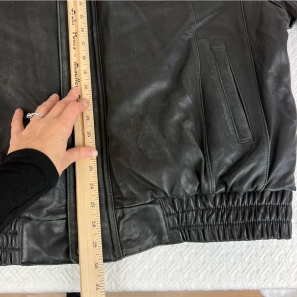 Vintage Cheerios Racing Men's Leather Jacket - Size 2XL - Picture 9 of 12